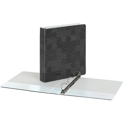 TOPS Oxford 1-1/2" Back-mounted Round Ring Binder, Black, OXF42552