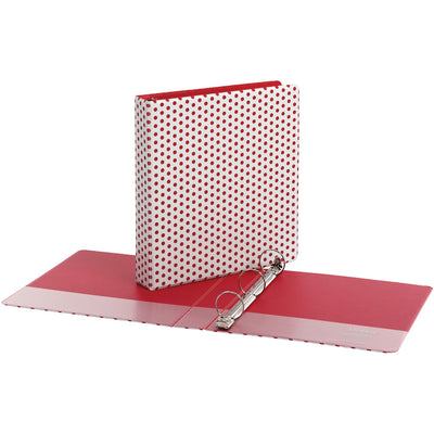 TOPS Oxford 1-1/2" Back-mounted Round Ring Binder, Red, OXF42654