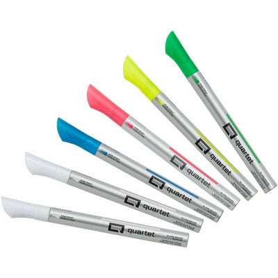 ACCO Quartet Glass Board Fine Tip Neon Markers, 6 / Pack, QRT79558Q