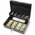Carl Bill Slots Steel Security Cash Box, Black, CUI82011