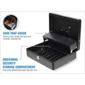 Carl Bill Slots Steel Security Cash Box, Black, CUI82011