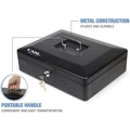 Carl Bill Tray Steel Security Cash Box, Black, CUI82012