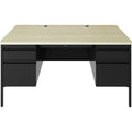 Lorell Fortress Series Double-Pedestal Teachers Desk, Dual Color, LLR03155