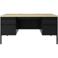 Lorell Fortress Series Double-Pedestal Teachers Desk, Dual Color, LLR03155