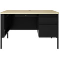 Lorell Fortress Series 48" Right-Pedestal Teachers Desk, Black, LLR03156