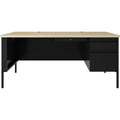 Lorell Fortress Series 66" Right-Pedestal Desk, Black, LLR66906