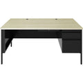 Lorell Fortress Series 66" Right-Pedestal Desk, Black, LLR66906