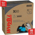 Kimberly-Clark Wypall Power Clean X80 Heavy Duty Cloths, Red, 1 Carton, KCC05930