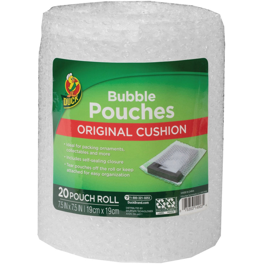 Duck Bubble Pouch Mailers, Clear, Easy to Use, 1 / Pack, DUC285741