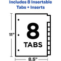 Avery Big Tab Insertable Plastic Dividers, Clear, 1 Set, AVE11836