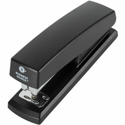 Business Source Half-strip Stapler, Black, BSN03197