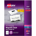 Avery Magnetic Style Name Badges, White, 8 1/2" x 11", 1 Box, AVE8781