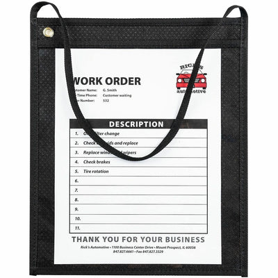 C-Line Fabric Hanging Strap Shop Ticket Holders, Clear, 15 / Box, CLI74112