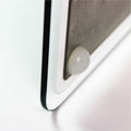 Floortex Viztex Glacier White & Black Plan & Grid Glass Dry-Erase Board - 17" x 23", FLRFCVGM1723WP