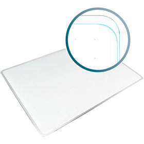 Floortex Viztex Glacier White Multi-Purpose Grid Glass Dry-Erase Board 24" x 36", FLRFCVGM2436WG