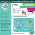 Floortex Viztex Glacier White Multi-Purpose Grid Glass Dry-Erase Board 24" x 36", FLRFCVGM2436WG