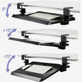 Kantek Clamp Mounted Tilting Keyboard Tray, Black, KTKKT165