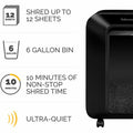 Fellowes Powershred LX170 100% Jam Proof Cross-cut Shredder, Black, FEL5501401