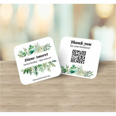 Avery Clean Edge Square Cards, Rounded Corners, 2.5" x 2.5" (35702), White, 8 1/2" x 11", 5 / Pack, AVE35702