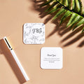 Avery Clean Edge Square Cards, Rounded Corners, 2.5" x 2.5" (35703), White, 8 1/2" x 11", 5 / Pack, AVE35703