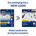 Avery Clean Edge Square Cards, Rounded Corners, 2.5" x 2.5" (35703), White, 8 1/2" x 11", 5 / Pack, AVE35703