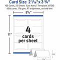 Avery Sure Feed Arched Tent Cards, White, 8 1/2" x 11", 5 / Pack, AVE35700