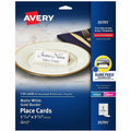Avery Place Cards, 1-7/16" x 3-3/4", Gold Border, 150 Cards (35701), White, 8 1/2" x 11", 5 / Pack, AVE35701