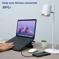 First Base DAC MP-220 Non-Skid Laptop Stand With 4-Port USB 3.0 Hub, Black, DTA21680