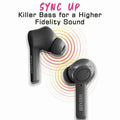 Maxell Sync Up True Wireless Bluetooth Earbuds, Black, MAX199899
