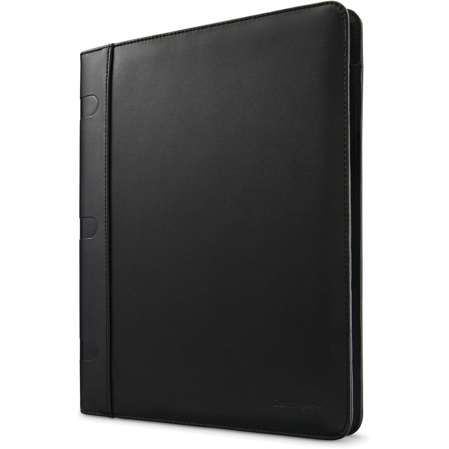 Samsonite Leather Portfolio, 0.8" x 12.5", Black, Genuine Leather, SML116468-1041