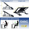 First Base DAC MP-224 Portable Laptop Stand With 6 Height Levels, Black, DTA21688