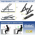 First Base DAC MP-222 Portable and Adjustable Laptop/Tablet Stand, Black, DTA21684