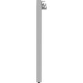 Lorell Relevance Series Wide Side Leg, Silver, LLR16251