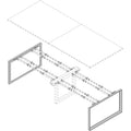 Lorell Relevance Series Wide Side Leg, Silver, LLR16251