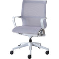 Lorell Premium Executive Mesh Mid-back Sling Chair, Gray, LLR40207