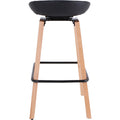 Lorell Modern Low-Back Stool, Black, LLR68563