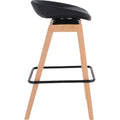 Lorell Modern Low-Back Stool, Black, LLR68563