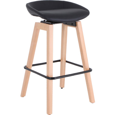 Lorell Modern Low-Back Stool, Black, LLR68563