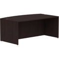 Lorell Essentials Series Bowfront Desk Shell, Brown, LLR18260