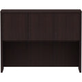 Lorell Essentials Series Stack-on Hutch with Doors, Brown, LLR18271