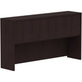 Lorell Essentials Series Stack-on Hutch with Doors, Brown, LLR18269