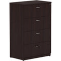 Lorell Essentials Series 4-Drawer Lateral File, Brown, LLR18274