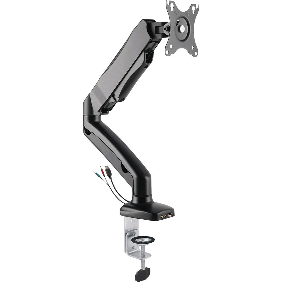 Lorell Single-Monitor Arm - Black, Cable Management, LLR99800