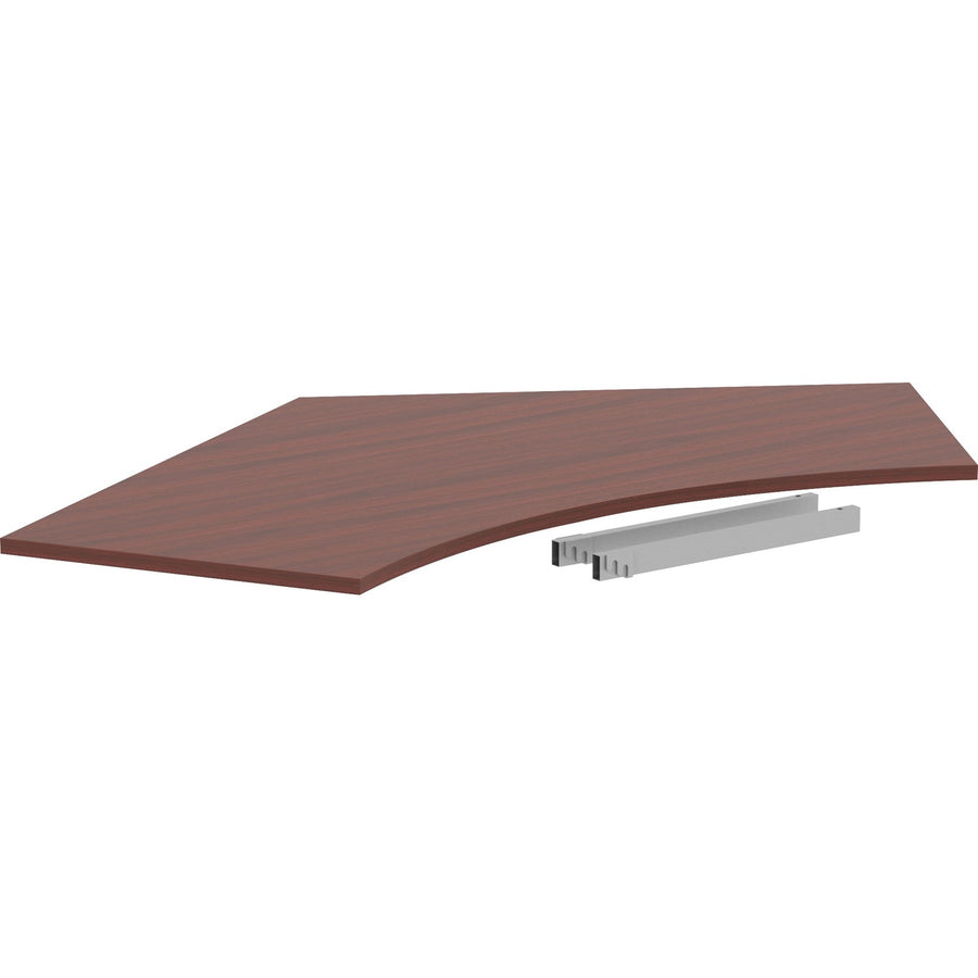 Lorell Relevance Series Curve Worksurface for 120 Workstations, Laminated, LLR16248