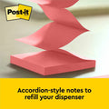 3M Post-it Super Sticky Dispenser Notes - Supernova Neons Color Collection, Guava, 1 Pack, MMMR33018SSMIAC