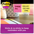 3M Post-it Super Sticky Notes - Energy Boost Color Collection, Multicolor, 18 / Pack, MMM62218SSAUC