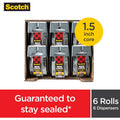 3M Scotch Box Lock Dispenser Packaging Tape, Clear, 6 / Pack, MMM1956