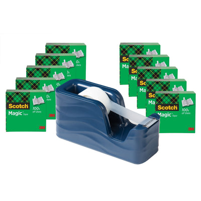 3M Scotch Magic Tape C18 Dispenser Value Pack, 1 Pack, MMM810K10C20MI