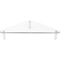 Kantek Glass Corner Monitor Riser/Desk Shelf, Clear, KTKMS390