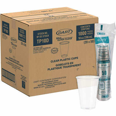 Dart Container Solo Ultra Clear 10 oz Cold Cups, 20 / Carton, SCCTP10D